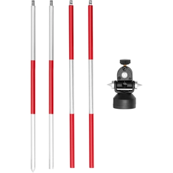  Mini pryzmat lustro dalmiercze geodezyjne z tyczką srebrna powłoka śr. 3,5 cm 1,26 m - zdj. dodatkowe 5