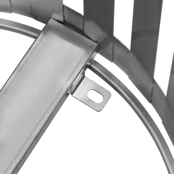  Kosz na odpady śmieci miejski zewnętrzny okrągły z daszkiem 23 l STAL srebrny - zdj. dodatkowe 4