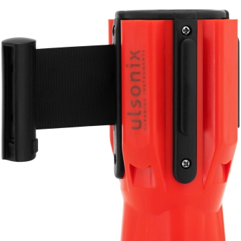  Kaseta z taśmą odgradzającą ostrzegawczą nakładka na słupek pachołek 3 m czarna - zdj. dodatkowe 3