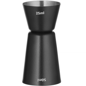 Miara barmańska dwustronna do drinków koktajli 25 ml 50 ml - czarna - zdj. dodatkowe 1