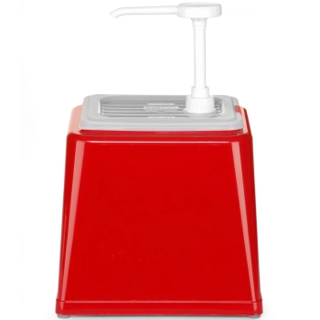 Dyspenser dozownik do sosów keczupu z pompką 2.5 l czerwony - Hendi 203521 - zdj. dodatkowe 3