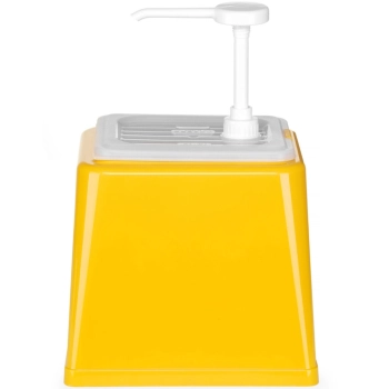  Dyspenser dozownik do sosów musztardy z pompką 2.5 l żółty - Hendi 203538 - zdj. dodatkowe 1