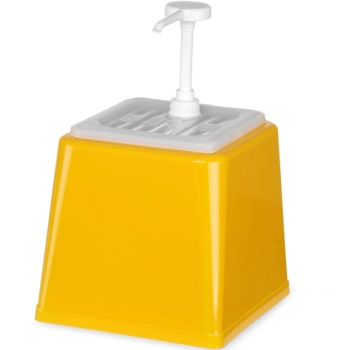  Dyspenser dozownik do sosów musztardy z pompką 2.5 l żółty - Hendi 203538 - zdj. dodatkowe 3