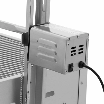  Grill węglowy z rożnem obrotowym elektrycznym do pieczenia prosiaka 13 W 40 kg 127 cm - zdj. dodatkowe 2