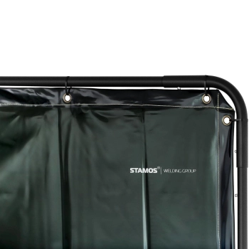  Ekran kurtyna spawalnicza ochronna z ramą na kółkach 240 x 180 cm - czarna - zdj. dodatkowe 2