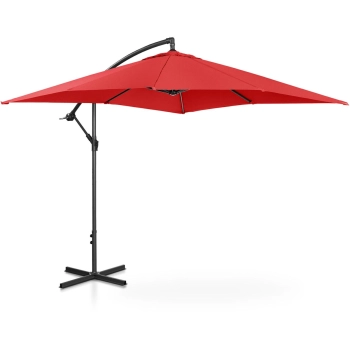 Parasol ogrodowy na wysięgniku kwadratowy 250 x 250 cm czerwony - zdj. dodatkowe 4