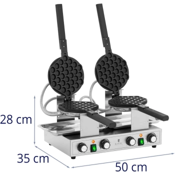  Gofrownica bąbelkowa podwójna do gofrów bubble waffle TEFLON 2 x 1400 W - zdj. dodatkowe 7