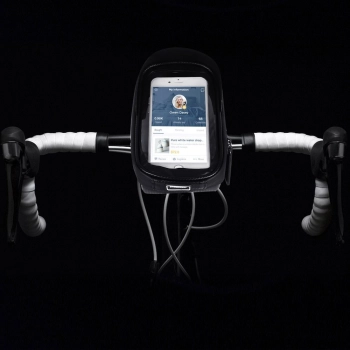  Torba rowerowa na kierownicę z etui na telefon 1 l czarna - zdj. dodatkowe 10