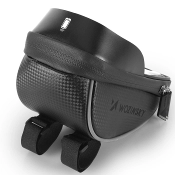  Torba rowerowa na kierownicę z etui na telefon 1 l czarna - zdj. dodatkowe 8