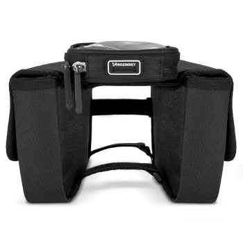  Torba rowerowa na ramę sakwa na rower wodoodporne etui na telefon 1.5l czarny - zdj. dodatkowe 4