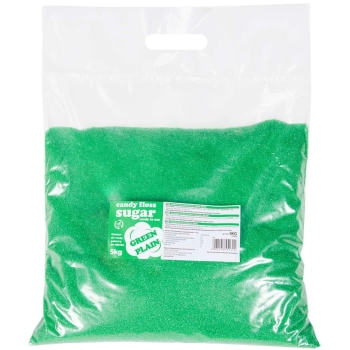  Kolorowy cukier do waty cukrowej zielony o smaku naturalnym 5kg - zdj. dodatkowe 1