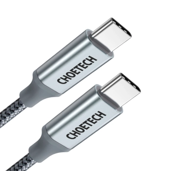 Kabel przewód USB Typ C - USB Typ C 5A 100W PowerDelivery 480Mbps 1.8 m szary - zdj. dodatkowe 2