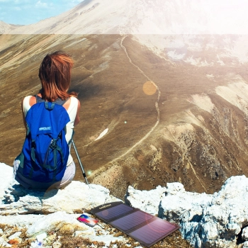  Ładowarka solarna słoneczna USB składana 19W 2xUSB czarna - zdj. dodatkowe 6