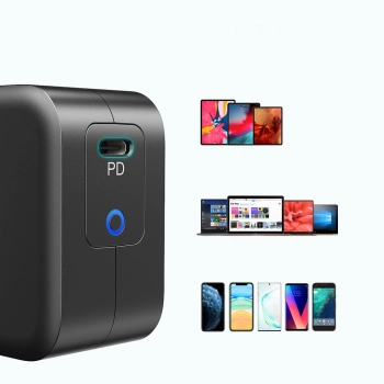  Szybka ładowarka sieciowa GaN USB Typ C 61W 3A PowerDelivery czarny - zdj. dodatkowe 4