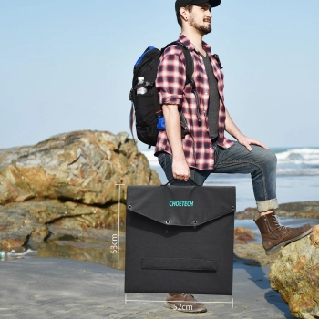  Ładowarka solarna słoneczna składana 120W DC 3 xUSB czarna - zdj. dodatkowe 6