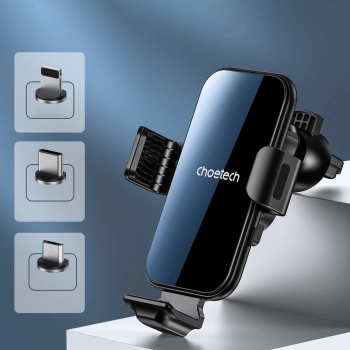  Ładowarka indukcyjna z uchwytem do samochodu + magnetyczne końcówki czarny - zdj. dodatkowe 7