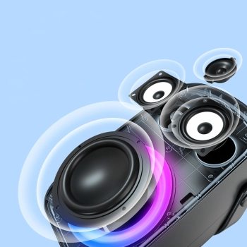  Głośnik bezprzewodowy Bluetooth 60W Halo 100 czarny - zdj. dodatkowe 6