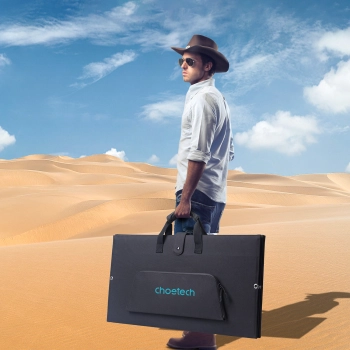  Ładowarka solarna słoneczna turystyczna składana 160W czarna - zdj. dodatkowe 3