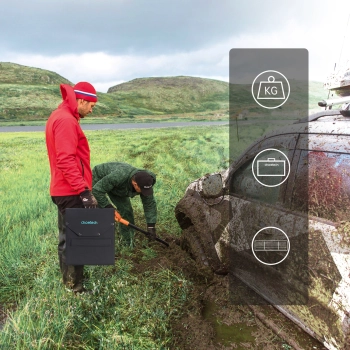  Ładowarka solarna słoneczna 100W składana USB-C 2xUSB PD QC czarna - zdj. dodatkowe 6