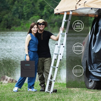  Ładowarka solarna słoneczna 100W składana USB-C 2xUSB PD QC czarna - zdj. dodatkowe 7