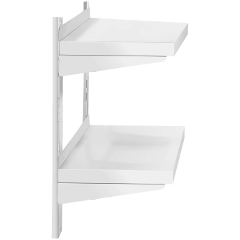  Półka ścienna wisząca gastronomiczna podwójna z regulacją STAL 60 x 30 cm - zdj. dodatkowe 2