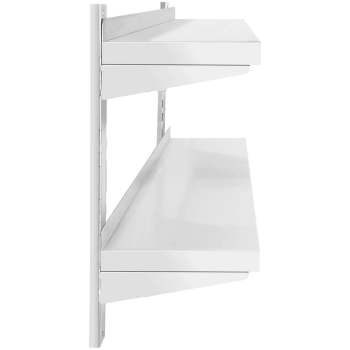  Półka ścienna wisząca gastronomiczna podwójna z regulacją STAL 100 x 30 cm - zdj. dodatkowe 2