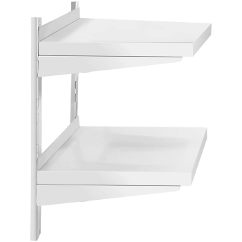  Półka ścienna wisząca gastronomiczna podwójna z regulacją STAL 60 x 40 cm - zdj. dodatkowe 2