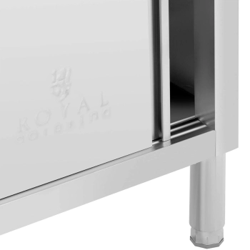  Stół gastronomiczny z szafką z drzwiami suwanymi STAL 120 x 50 cm do 390 kg - zdj. dodatkowe 2