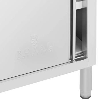  Stół gastronomiczny z szafką z drzwiami suwanymi STAL 100 x 50 cm do 285 kg - zdj. dodatkowe 2