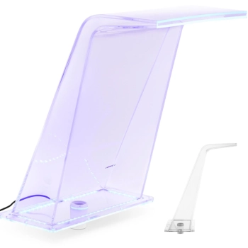 Wylewka wodospadowa z oświetleniem LED 45 cm wypływ wody 395 mm
