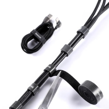  Organizer kabli taśma rzepowa rzep 1m czarny - zdj. dodatkowe 6