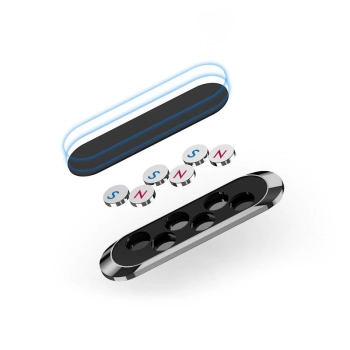  Uchwyt magnetyczny na telefon na deskę rozdzielczą przyklejany czarny - zdj. dodatkowe 2