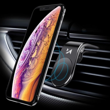  Uchwyt magnetyczny na telefon na kratkę wentylacyjną nawiew czarny - zdj. dodatkowe 2