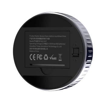  Obrotowy minutnik czasomierz elektroniczny timer czarny - zdj. dodatkowe 2