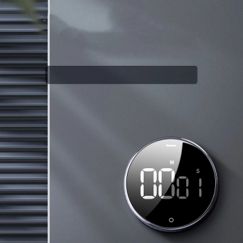  Obrotowy minutnik czasomierz elektroniczny timer czarny - zdj. dodatkowe 7