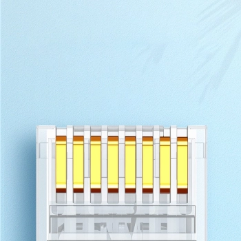  Wtyczka końcówka RJ45 8P8C Cat 6 przezroczysta ZESTAW 10szt - zdj. dodatkowe 5