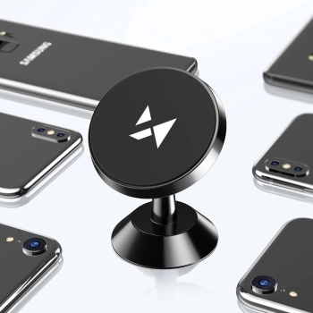  Uchwyt samochodowy na telefon na deskę rozdzielczą magnetyczny 360 czarny - zdj. dodatkowe 10