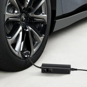  Mini kompresor samochodowy pompka do kół na gniazdo zapalniczki czarny - zdj. dodatkowe 10