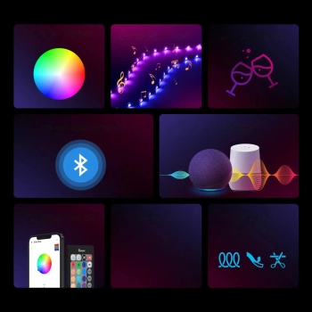  Taśma LED inteligentna wodoodporna RGB pilot zasilacz WiFi 5m - zdj. dodatkowe 6