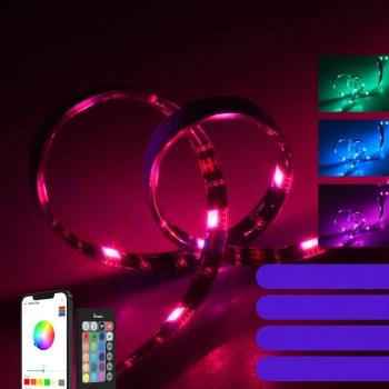  Taśma LED inteligentna wodoodporna taśma RGB pilot zasilacz WiFi 2m - zdj. dodatkowe 9