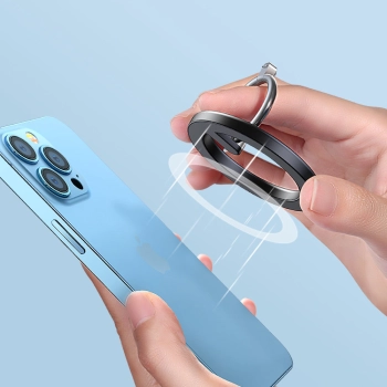  Uchwyt samochodowy to telefonu magnetyczny ring podstawka czarny - zdj. dodatkowe 9