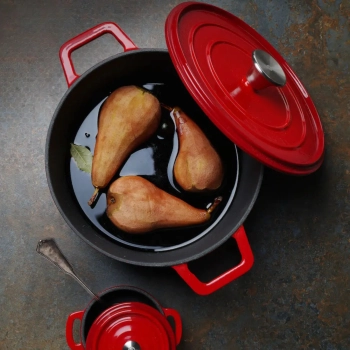  Garnek żeliwny emaliowany 3.7 l czerwony - Hendi 626832 - zdj. dodatkowe 2