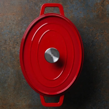  Garnek żeliwny emaliowany 4,4 l czerwony - Hendi 626849 - zdj. dodatkowe 1