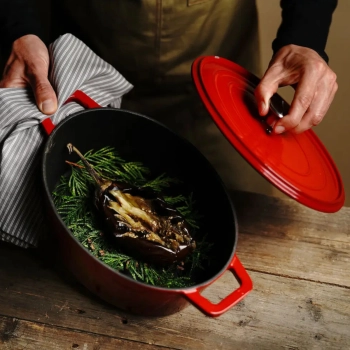  Garnek żeliwny emaliowany 4,4 l czerwony - Hendi 626849 - zdj. dodatkowe 3