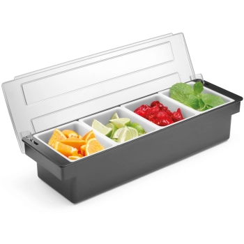  Pojemnik barmański organizer na dodatki do drinków koktajli - 4 wkłady - zdj. dodatkowe 5