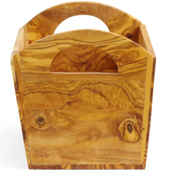  Pojemnik z drewna oliwnego do serwowania pieczywa sztućców - Hendi 505274 - zdj. dodatkowe 3