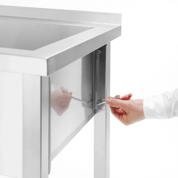  Basen zlew gastronomiczny jednokomorowy Budget Line STAL 800 x 600 x 850 cm - Hendi 811009 - zdj. dodatkowe 4