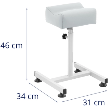  Podnóżek kosmetyczny do pedicure regulowana wysokość do 67 cm do 80 kg - jasnoszary - zdj. dodatkowe 5