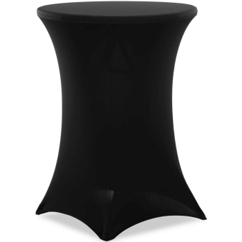  Pokrowiec elastyczny uniwersalny na stolik barowy śr. 80 cm czarny - zdj. dodatkowe 1