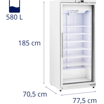  Szafa mroźnicza zamrażarka przeszklona 7 półek 580 l 492 W - biała - zdj. dodatkowe 8